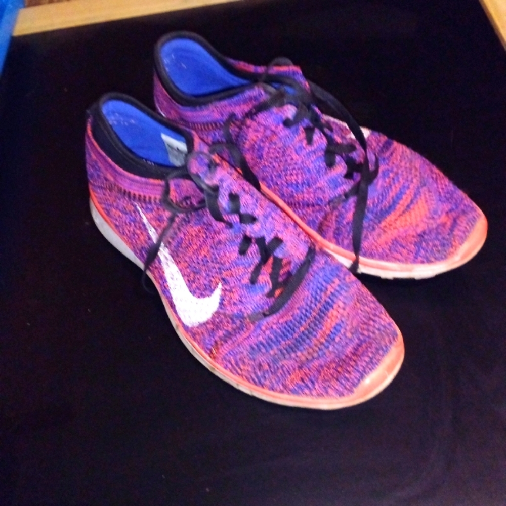 "Nike Womens Free TR Flyknit 718785-002 Blue Pink Running Shoes Sneakers Size 7